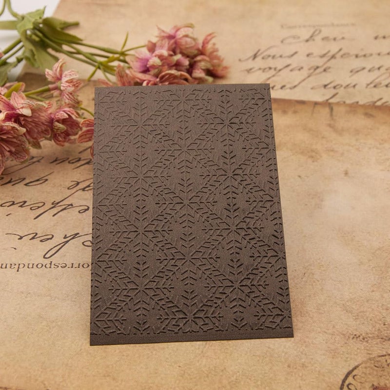 FUGUT 3-D Embossing Folder for Card Making - Plastic Textured Template for DIY Scrapbooking, Paper Crafting and Handmade Art Supplies (3D Snowflake Background 5.8 x 4.1 in) - Image 3